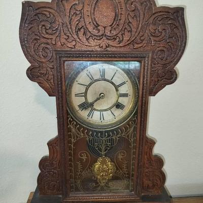 Antique Waterbury Gingerbread Clock Working
