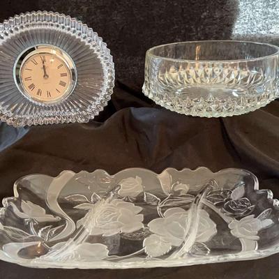 Mikasa Frost Crystal Cathedral Vintage Mantle Clock (see Description)