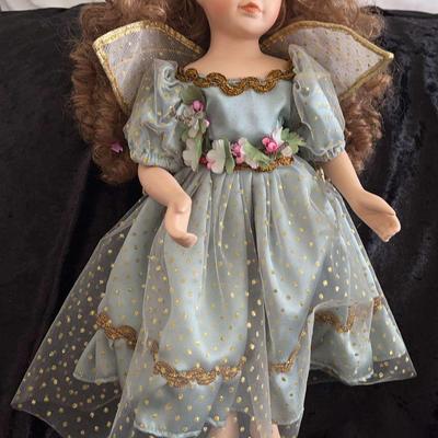 Vintage Porcelain Doll With Stand