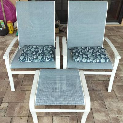 Suncoast Outdoor/Patio Reclining Chairs + Footrest