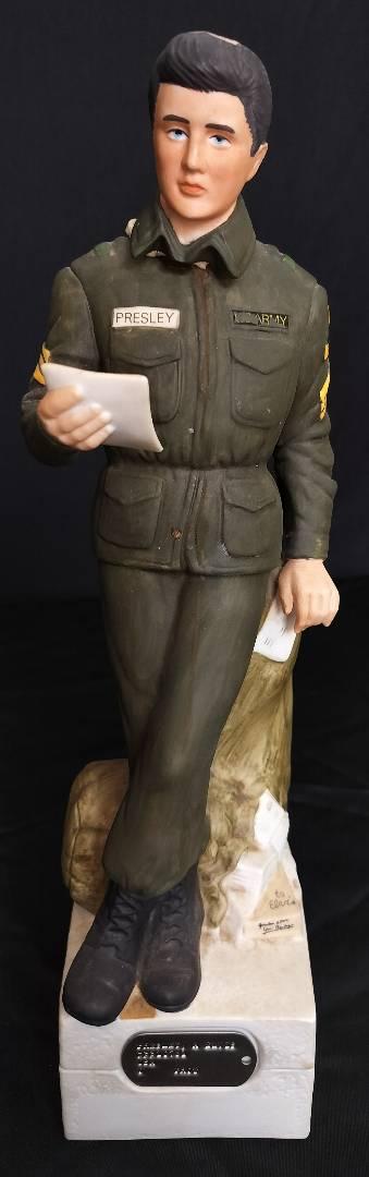 Elvis Presley McCormick Vintage Music Box 15-1/4" Decanter Army Sgt Sergeant