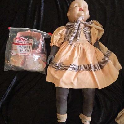 Vintage Original Effanbee Noma Electronic Talking Doll 28" W/ Parts
