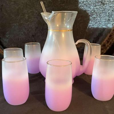 Vintage 1960's Blendo Lavender Beverage Set