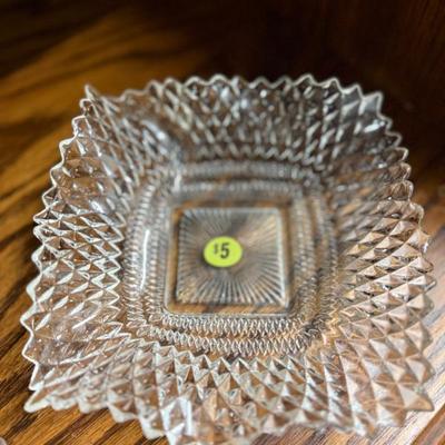 Sale Photo Thumbnail #18: Fluted Edge Crystal Dish 8" $5