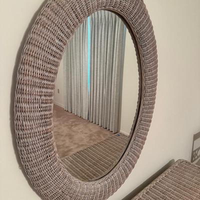 Wicker Mirror 30x30