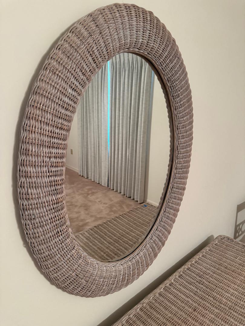 Wicker Mirror 30x30