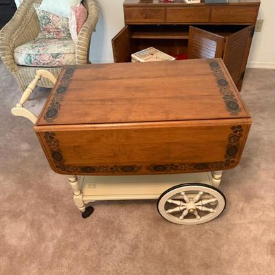 Service Cart W 2 Drop Leafs