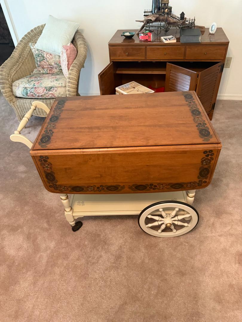 Service Cart W 2 Drop Leafs