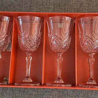 Elegant Drinkware Vintage French Cristal D’ Argues 6 Goblets 