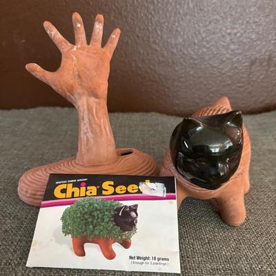 Chia Pottery Planters With Seeds 