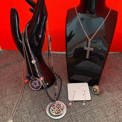 Unmarked Assorted Silver Tone Costume Jewelry 