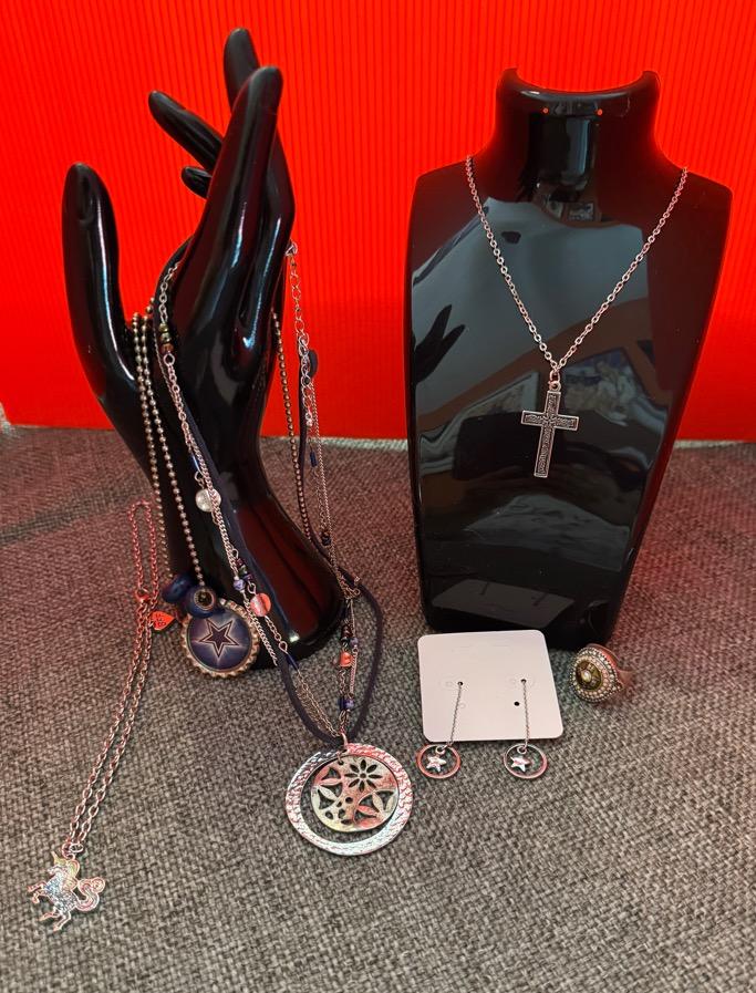 Unmarked Assorted Silver Tone Costume Jewelry 