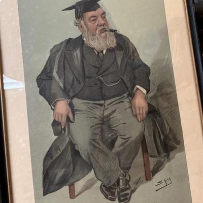Framed Lithograph “SPY” The High Master Of St. Paul’s School