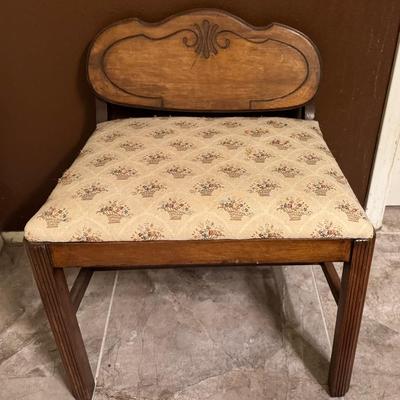 Walnut Vanity Bench 