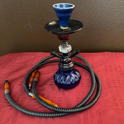 Double Hose Blue Hookah