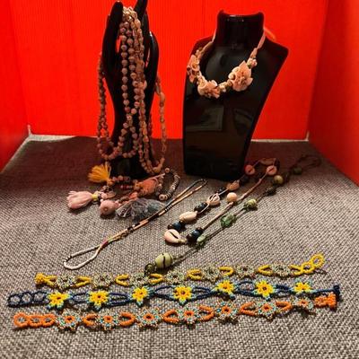 Assortment Of Beaded And Shell Jewelry 