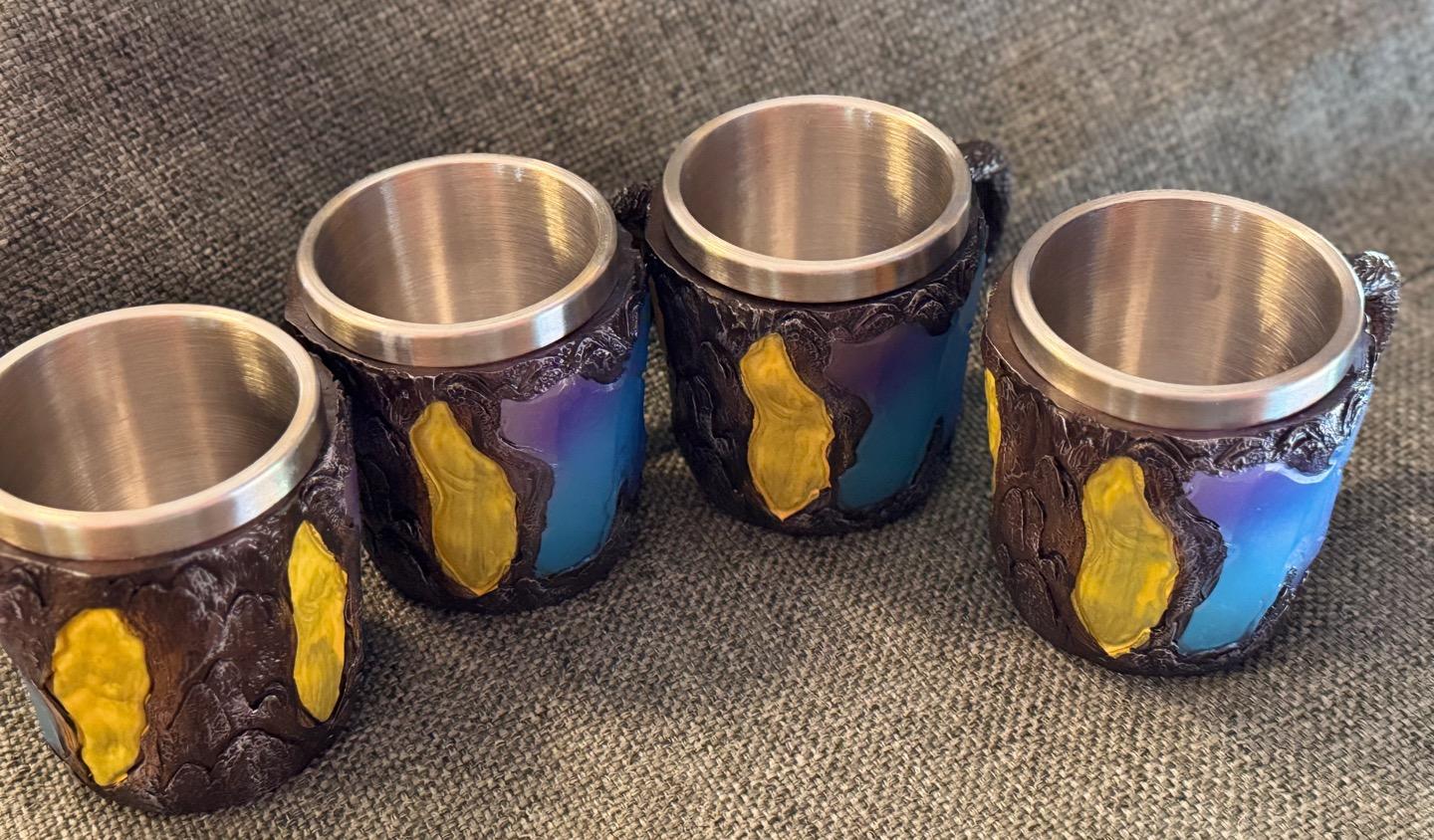 Resin Mineral Style Coffee Mugs