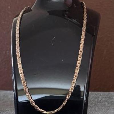14k Gold Nugget Necklace ( Marked) 