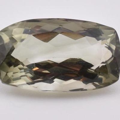 16.4 Carat Natural Cushion Rectangular Green Amethyst - VVS