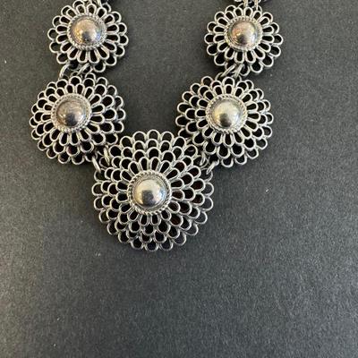 Silver Flower Necklace