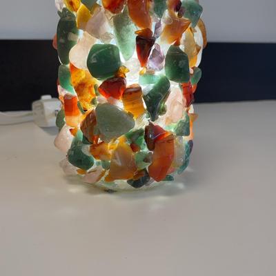 Rare Vintage 1970s Semi Precious Stones Ambient Lighting (from Brazil)