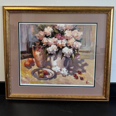 Carol Calloway Signed Floral Print
