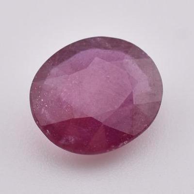 Large 7.7 Carat Treated Oval Ruby