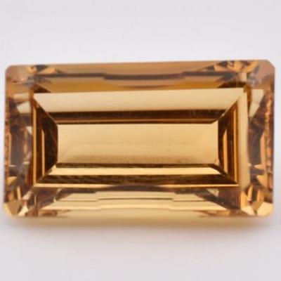 12.6 Carat Natural Unheated Fancy Rectangular Citrine