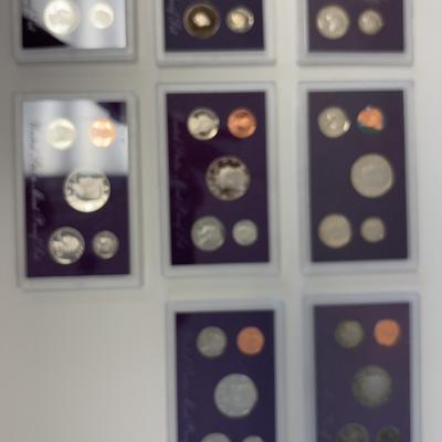 US Coin Proof Sets 1985, 1987-1993