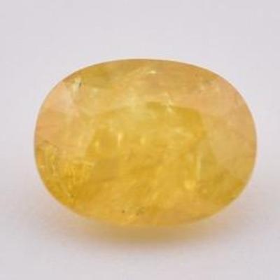 1.7 Carat Natural Unheated Oval Yellow Sapphire - SI1