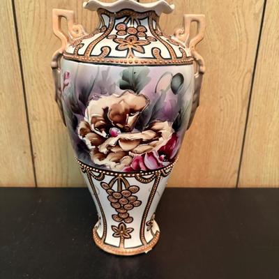 Royal Nipon Nishiki Hand Painted Vase