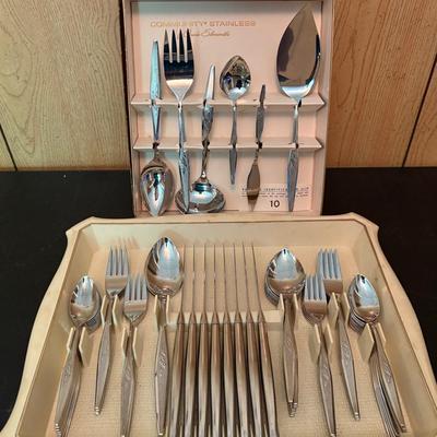 Vintage Oneida Community Woodmere Stainless Flatware Sets