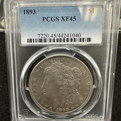 1893 Morgan Dollar PCGS XF45
