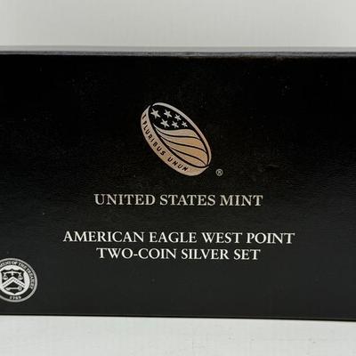 2013 Silver Eagle West Point 2 Coin Set 