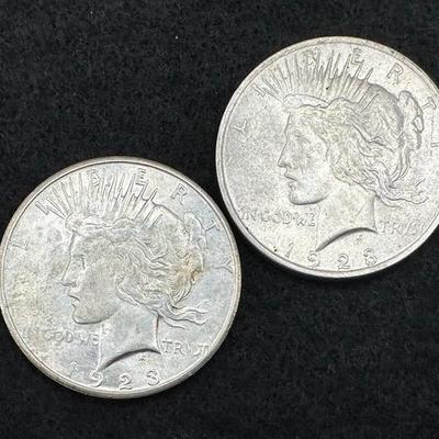 1923-S & 1923 Peace Dollars