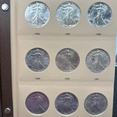 Dansco American Eagle Silver Dollars Album…1986-2021