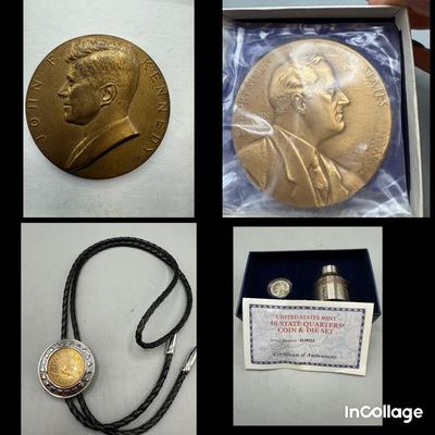 Presidential Medals, Wisconsin 2004 Coin And Dye Set And More 