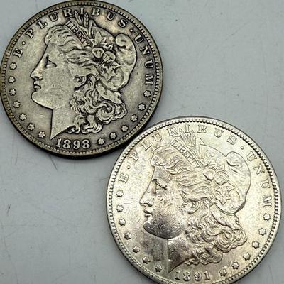 1891-S And 1898-S Morgan Dollars 