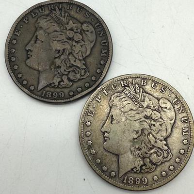 1899 And 1899-S Morgan Dollars 
