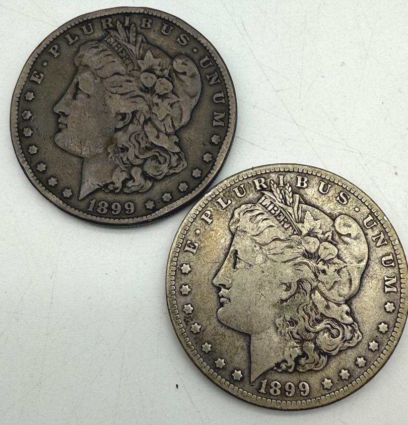 1899 And 1899-S Morgan Dollars 