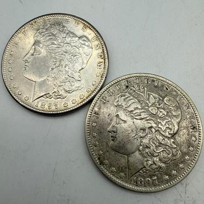 1897-S And 1897-O Morgan Dollars 