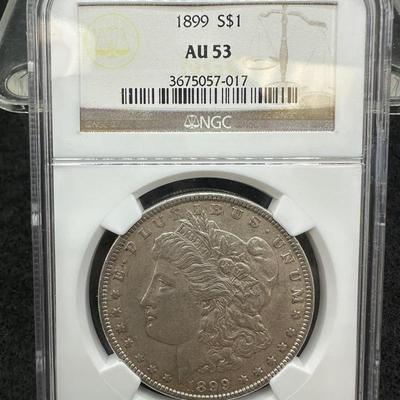 1899 Morgan Dollar…NGC AU 53