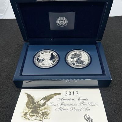 2012 American Eagle San Francisco 2 Coin Silver Proof Set