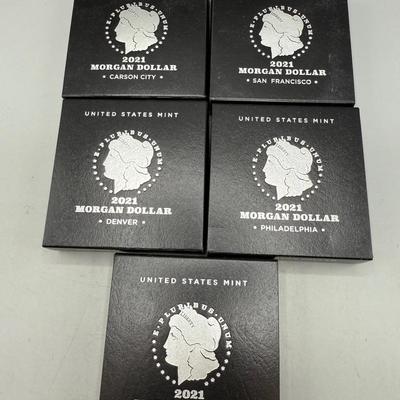 Five Morgan Dollar 2021 Sets 