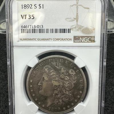 1892-S Morgan Dollar…NGC WF35