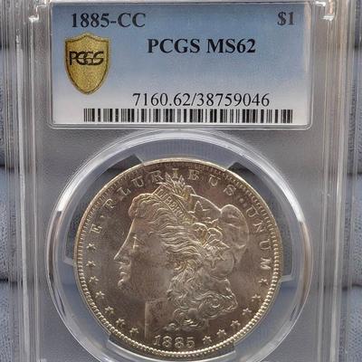 1885-CC Morgan Dollar…PCGS MS62