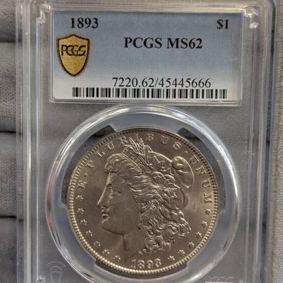 1893 Morgan Dollar PC65 MS62