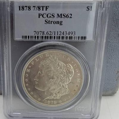 1878 7/8 TF Morgan Dollar...PCGS MS62