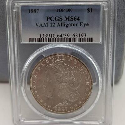 1887 Morgan Dollar...PCGS MS64, VAM 12