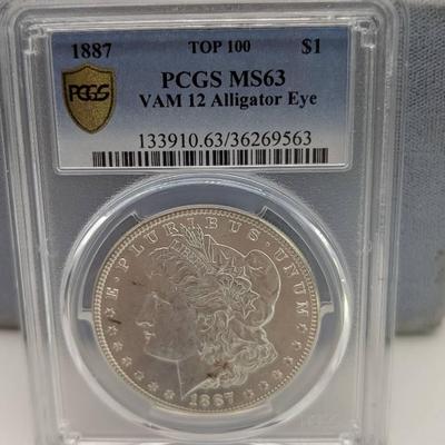 1887 Morgan Dollar...PCGS MS64, VAM 12